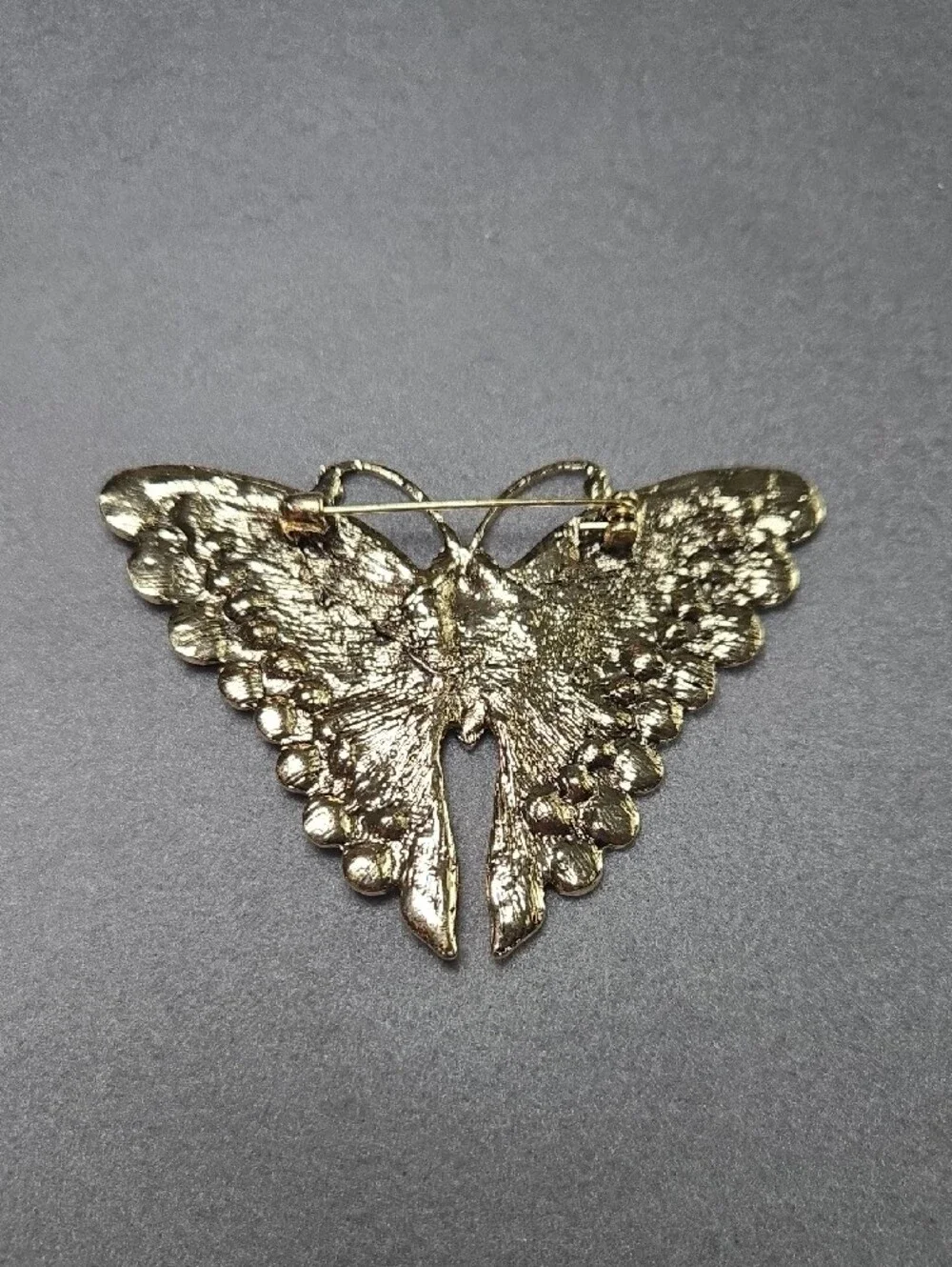 Red And Pink Crystal Butterfly Brooch